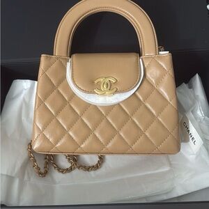 Chanel Tan Quilted Leather Handbag